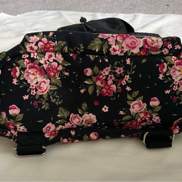 Floral Black and Pink Backpack - Picture 8 of 8